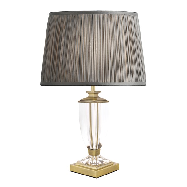 (image for) Laura Ashley Carson Small Table Lamp Antique Brass & Crystal Base Only